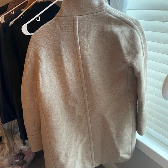 J. Crew Stadium Cloth by Nello Gori Cocoon Wool Women's Full Zip Coat in Sand - Picture 7 of 7